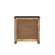 Taran Designs Monte Floral Carved Solid Wood 3-Drawers Nightstand in Black