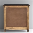 Taran Designs Monte Floral Carved Solid Wood 3-Drawers Nightstand in Black