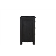 Taran Designs Monte Floral Carved Solid Wood 3-Drawers Nightstand in Black