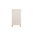 Taran Designs Monte Floral Carved Solid Wood 3-Drawers Nightstand in White