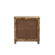 Taran Designs Monte Floral Carved Solid Wood 3-Drawers Nightstand in Gray