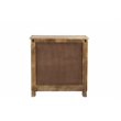 Taran Designs Monte Floral Carved Solid Wood 3-Drawers Nightstand in Gray