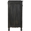 Taran Designs Monte 7-drawer Floral Carved Solid Wood Dresser in Black
