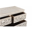Taran Designs Monte 7-drawer Floral Carved Solid Wood Dresser in White