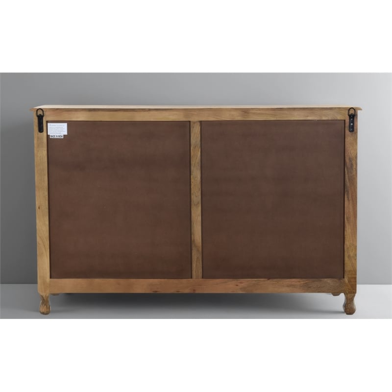 Taran Designs Monte 7-drawer Floral Carved Solid Wood Dresser in White