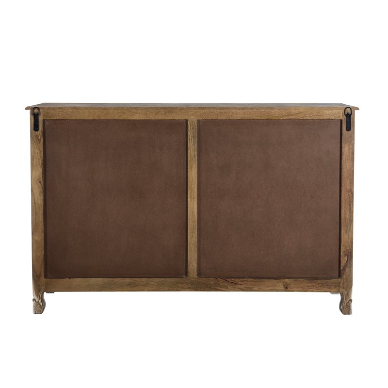 Taran Designs Monte 7-drawer Floral Carved Solid Wood Dresser in Gray