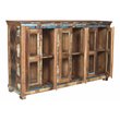 Taran Designs Hayden 6-door Solid Wood Sideboard in Brown Multicolor