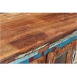 Taran Designs Hayden 6-door Solid Wood Sideboard in Brown Multicolor