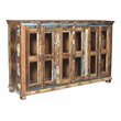 Taran Designs Hayden 6-door Solid Wood Sideboard in Brown Multicolor