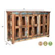 Taran Designs Hayden 6-door Solid Wood Sideboard in White Multicolor