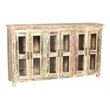 Taran Designs Hayden 6-door Solid Wood Sideboard in White Multicolor