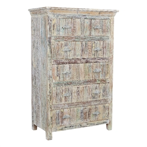taran designs hayden 6-drawer coastal recycled wood chest in natural