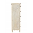 Taran Designs Monte 6-drawer Floral Carved Solid Wood Chest in White