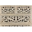 Taran Designs Monte 6-drawer Floral Carved Solid Wood Chest in Gray
