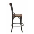 Taran Designs Preston Solid Wood Counter Stools (Set of 2) in Brown/Black