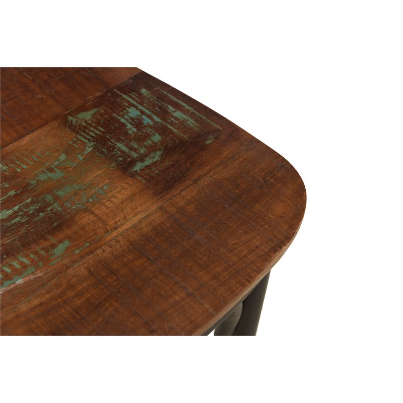 Taran Designs Preston Solid Wood Counter Stools (Set of 2) in Brown/Black