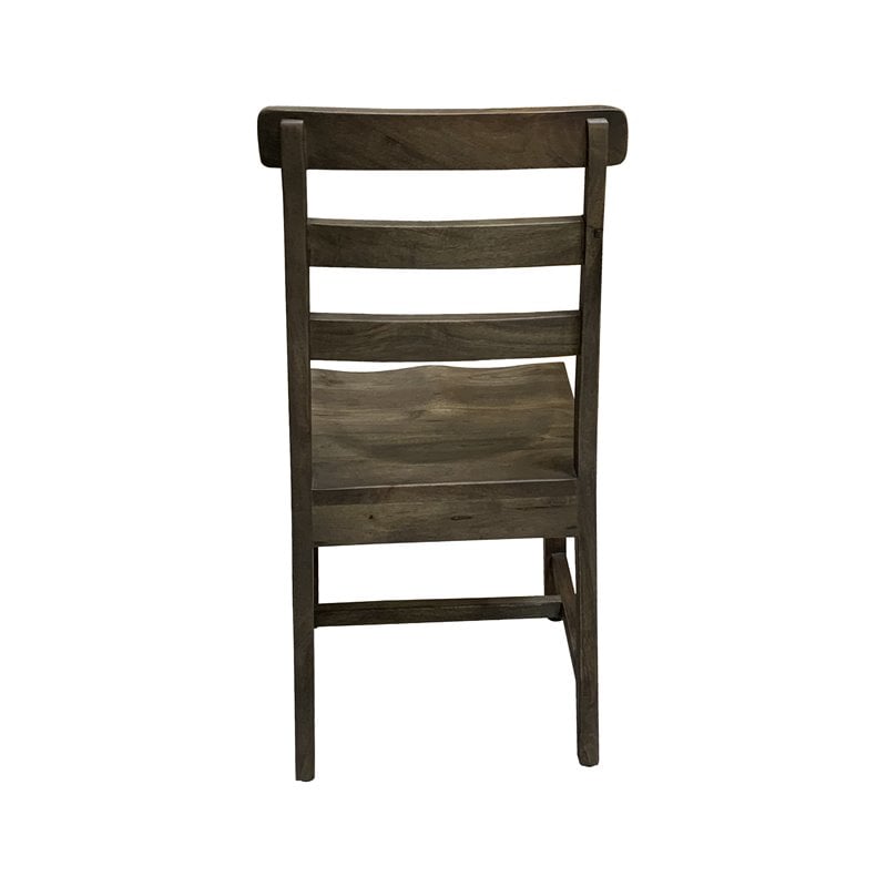Taran Designs Brooke Solid Wood Dining Chairs (Set of 2) in Dark Brown