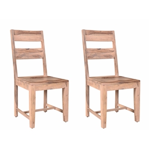 taran designs harper solid wood dining chairs (set of 2) in white