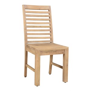 taran designs maria solid wood dining chairs in brown (set of 2)