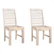 Taran Designs Maria Solid Wood Dining Chairs in White (Set of 2)