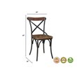 Taran Designs Preston Solid Wood Dining Chairs (Set of 2) in Brown/Black