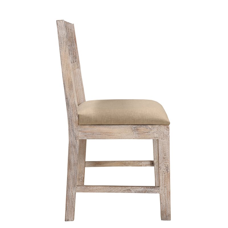 Taran Designs Quincy Solid Wood Dining Chairs (Set of 2) in White