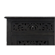 Taran Designs Monte 6-drawer 2-door Carved Solid Wood Sideboard in Black
