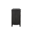 Taran Designs Monte 6-drawer 2-door Carved Solid Wood Sideboard in Black