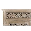 Taran Designs Monte 6-drawer 2-door Carved Solid Wood Sideboard in Gray