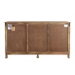Taran Designs Monte 6-drawer 2-door Carved Solid Wood Sideboard in Gray