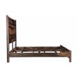 Taran Designs Darcy Live Edge Solid Wood King Panel Bed in Dark Brown