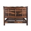 Taran Designs Darcy Live Edge Solid Wood King Panel Bed in Dark Brown