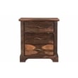 Taran Designs Darcy 3-drawer Live Edge Solid Wood Nightstand in Dark Brown