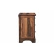 Taran Designs Darcy 3-drawer Live Edge Solid Wood Nightstand in Dark Brown