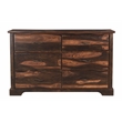Taran Designs Darcy 6-drawer Live Edge Solid Wood Dresser in Dark Brown