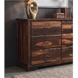Taran Designs Darcy 6-drawer Live Edge Solid Wood Dresser in Dark Brown