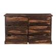 Taran Designs Darcy 6-drawer Live Edge Solid Wood Dresser in Dark Brown