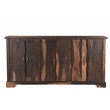 Taran Designs Darcy 6-door Live Edge Solid Wood Sideboard in Dark Brown