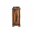 Taran Designs Darcy 6-door Live Edge Solid Wood Sideboard in Dark Brown
