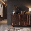 Taran Designs Darcy 6-door Live Edge Solid Wood Sideboard in Dark Brown