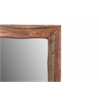 Taran Designs Darcy Live Edge Solid Wood Accent Mirror in Dark Brown