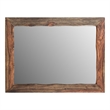 Taran Designs Darcy Live Edge Solid Wood Accent Mirror in Dark Brown
