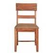 Taran Designs Harper Upholstered Solid Wood Dining Chairs (Set of 2) in Brown