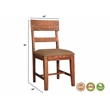 Taran Designs Harper Upholstered Solid Wood Dining Chairs (Set of 2) in Brown