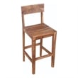 Taran Designs Harper Solid Wood Bar Chair in Brown (Set of 1)