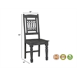 Taran Designs Milton Carved Solid Wood Dining Chairs (Set of 2) in Black