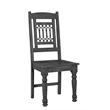 Taran Designs Milton Carved Solid Wood Dining Chairs (Set of 2) in Black