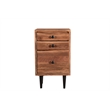 Taran Designs Harper 3-drawer Live Edge Solid Wood Filing Cabinet in Brown