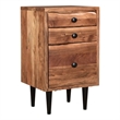 Taran Designs Harper 3-drawer Live Edge Solid Wood Filing Cabinet in Brown