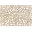 Taran Designs Monte Floral Carved Solid Wood Queen Panel Bed in White